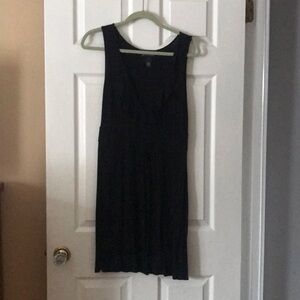 INC Black dress with ruffle detail on neckline